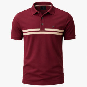 Maroon Stripe Polo